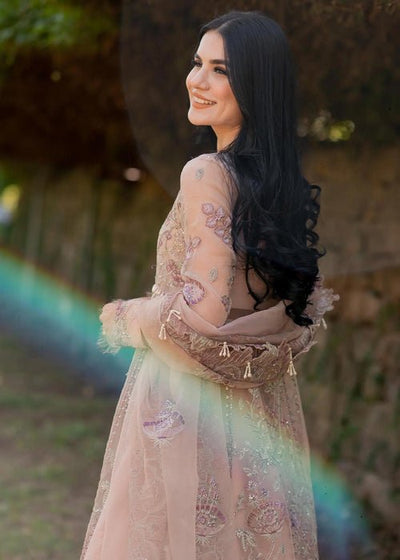 Meeral | Wedding Formals | Zaira - MS-23-D005-Brand:Meeral-Type:Ladies Clothes-Pink-Organza-House of Maryam- Buy in UK, USA