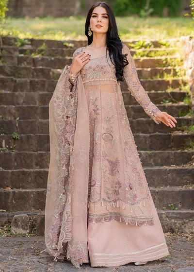 Meeral | Wedding Formals | Zaira - MS-23-D005-Brand:Meeral-Type:Ladies Clothes-Pink-Organza-House of Maryam- Buy in UK, USA