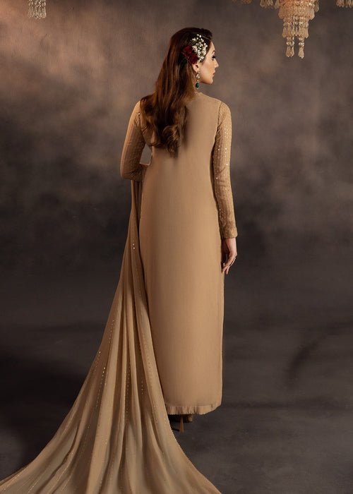 Meeral | Wedding Formals | Zarina-Brand:Meeral-Type:Ladies Clothes-Sand-Chiffon-House of Maryam- Buy in UK, USA