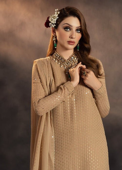 Meeral | Wedding Formals | Zarina-Brand:Meeral-Type:Ladies Clothes-Sand-Chiffon-House of Maryam- Buy in UK, USA