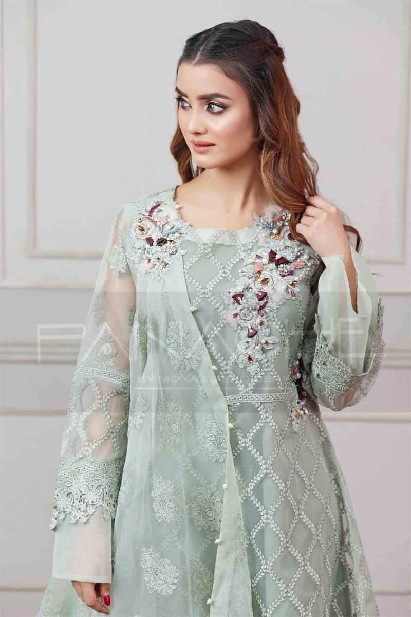 Panache | Pret | Mesmerizing Mint -  Panache By Mona  - Original Designer Dress - House of Maryam