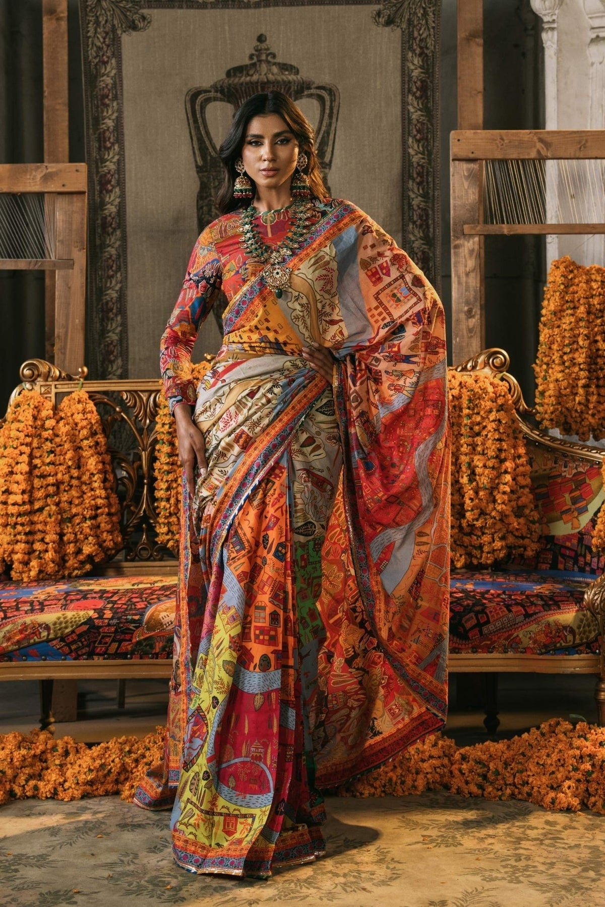 Fahad Hussayn | Lawn Banger | Mewar -  Fahad Hussayn Ladies Clothes - Original Designer Dress - House of Maryam