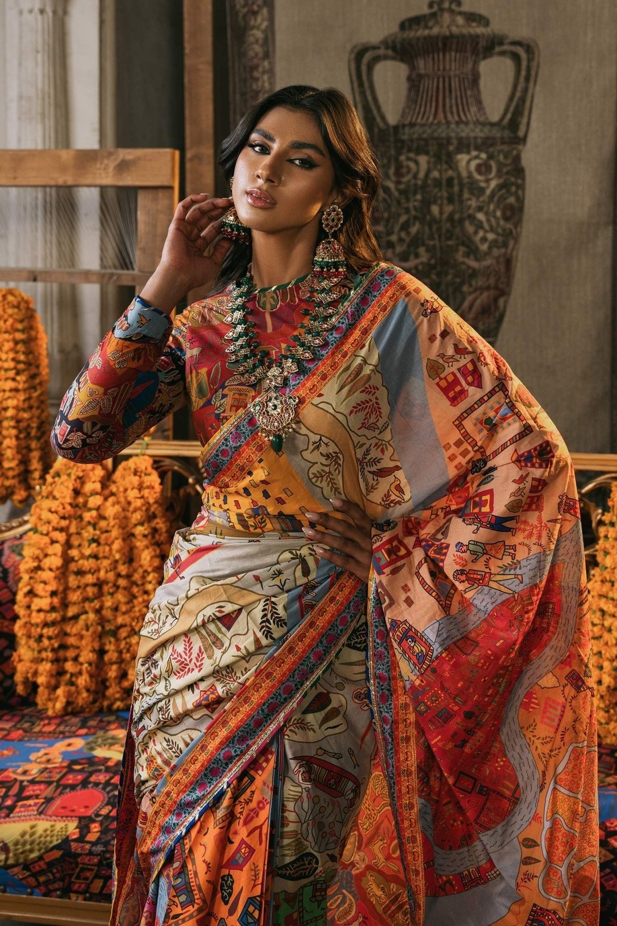 Fahad Hussayn | Lawn Banger | Mewar -  Fahad Hussayn Ladies Clothes - Original Designer Dress - House of Maryam