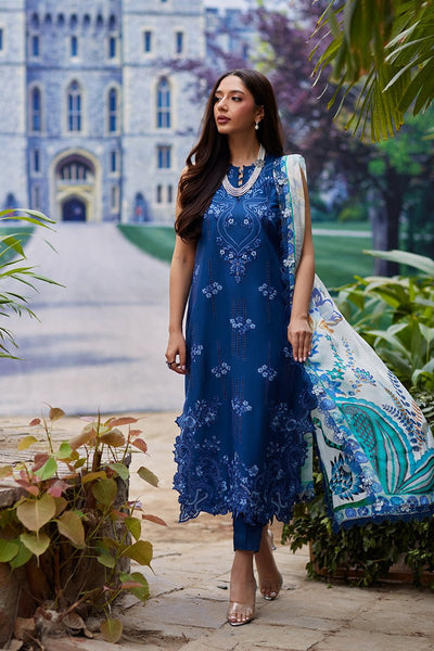 Mina Hassan | Chikankari Lawn 25 | Anaaya-Brand:Mina Hasan-Type:Ladies Clothes-Royal Blue-Lawn-House of Maryam- Buy in UK, USA