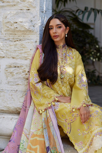Mina Hassan | Chikankari Lawn 25 | Ayla-Brand:Mina Hasan-Type:Ladies Clothes-Yellow-Lawn-House of Maryam- Buy in UK, USA