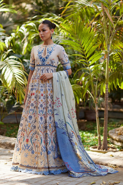 Mina Hassan | Chikankari Lawn 25 | Taara-Brand:Mina Hassan-Type:Ladies Clothes-Off White-Lawn-House of Maryam- Buy in UK, USA