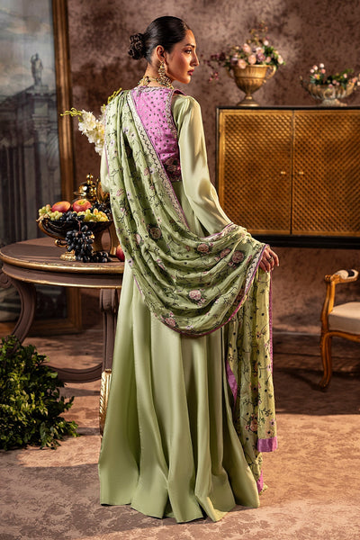 Mina Kashif | Loona Lawn 25 | Elan-Brand:Mina Kashif-Type:Ladies Clothes-Apple Green-Roman Silk-House of Maryam- Buy in UK, USA