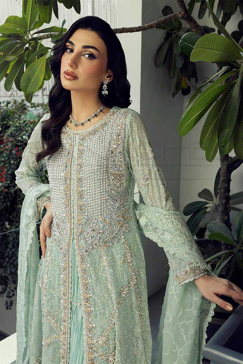 Panache | Pret | Mint Enchantress -  Panache By Mona clothing - Original Designer Dress - House of Maryam