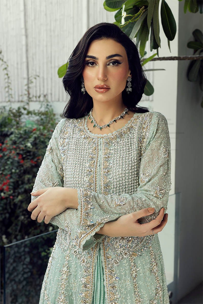Panache | Pret | Mint Enchantress -  Panache By Mona clothing - Original Designer Dress - House of Maryam