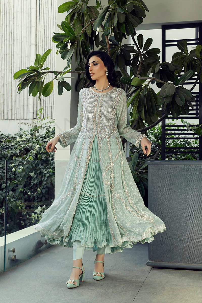 Panache | Pret | Mint Enchantress -  Panache By Mona clothing - Original Designer Dress - House of Maryam