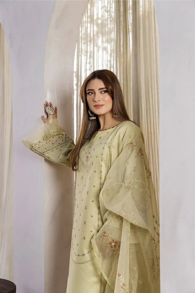 Rajwani | Sohani Casual Pret | MINT GOLD -  Rajwani Ladies Clothes - Original Designer Dress - House of Maryam