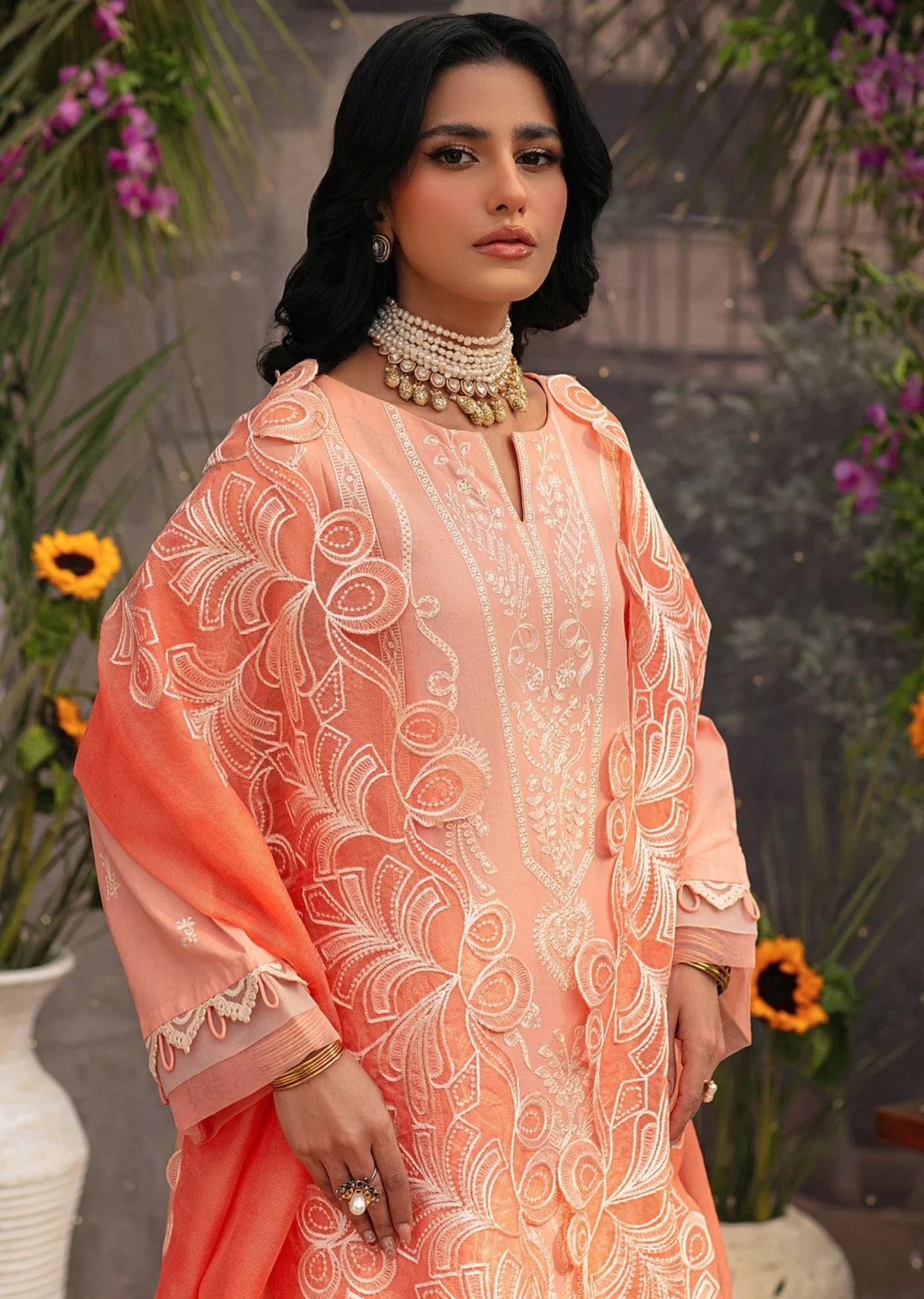 Mohagni | Muntazir Luxury Lawn 24 | CM-01 -  Mohagni Luxury - Original Designer Dress - House of Maryam