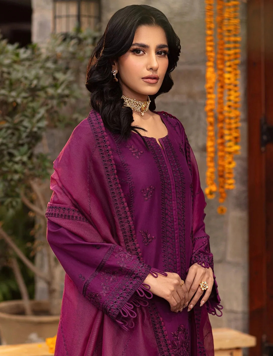 Mohagni | Muntazir Luxury Lawn 24 | CM-02 -  Mohagni Luxury - Original Designer Dress - House of Maryam