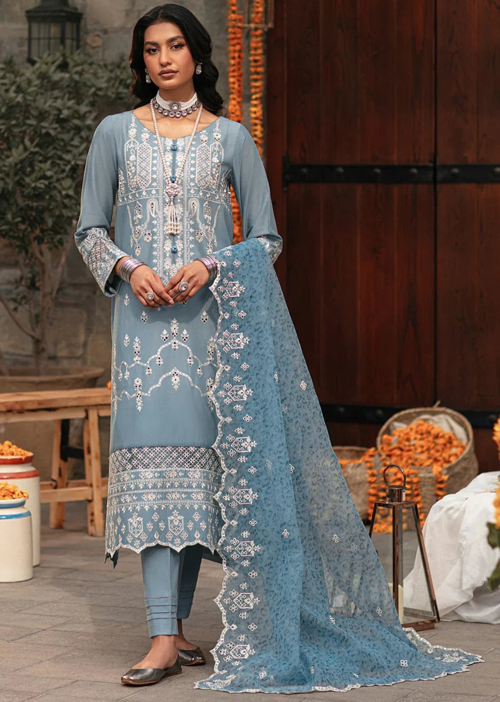 Mohagni | Muntazir Luxury Lawn 24 | CM-07 by Designer Mohagni - House of Maryam - Pakistani Designer Ethnic Wear in {{ shop.shopifyCountryName }}