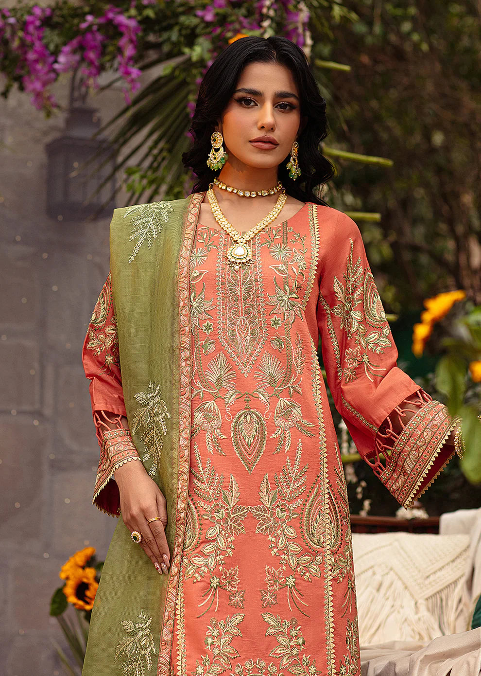 Mohagni | Muntazir Luxury Lawn 24 | CM-09 -  Mohagni Luxury - Original Designer Dress - House of Maryam
