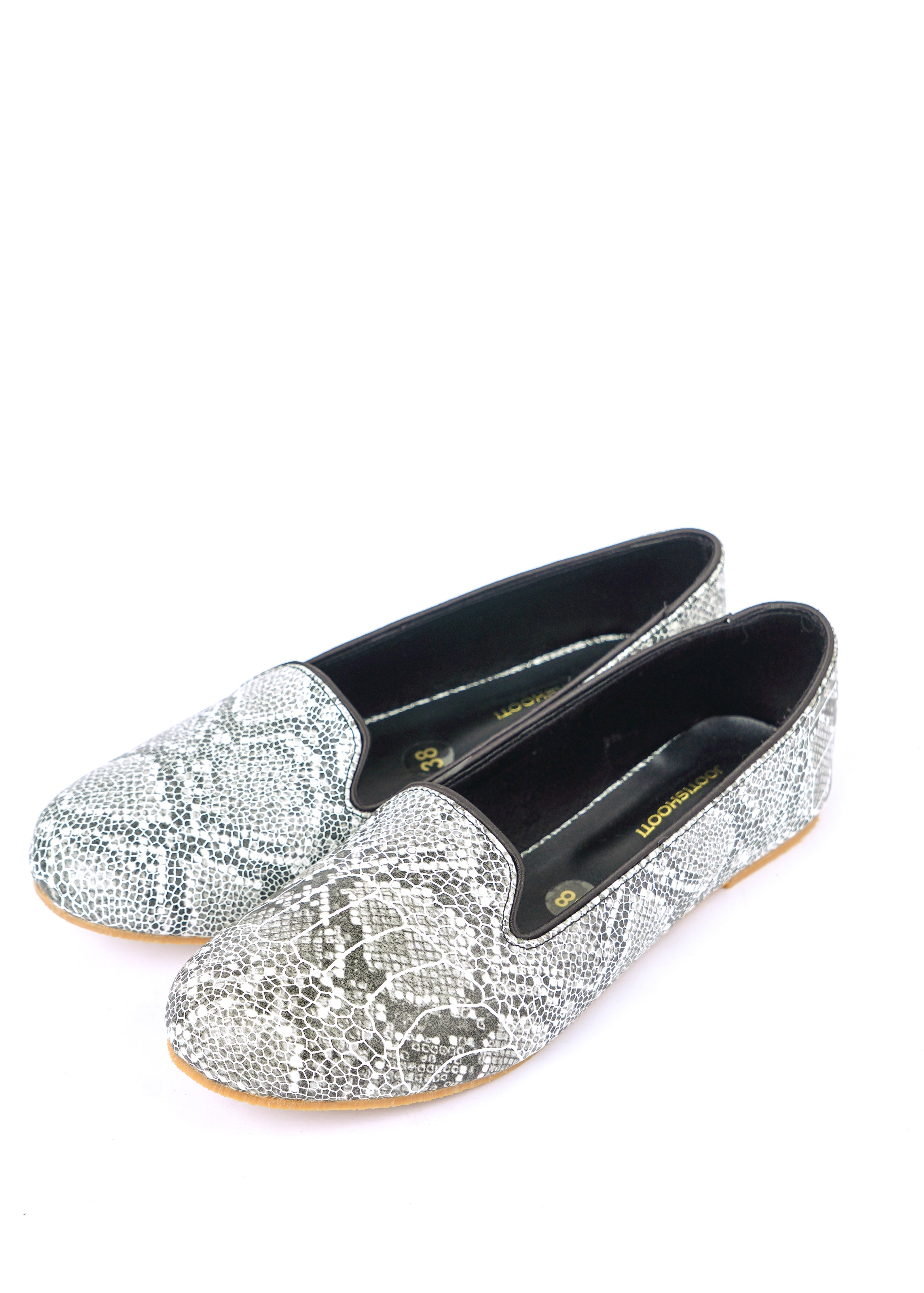 Monochrome Textured Loafers by House of Maryam - House of Maryam