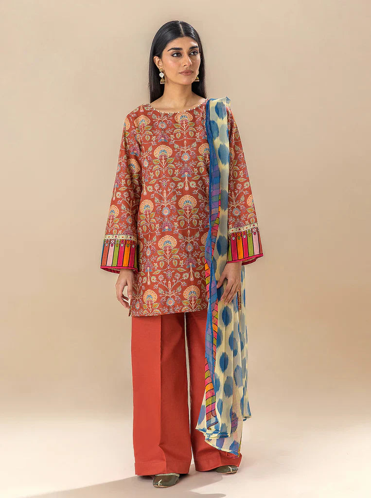 Morbagh | Lawn Collection 24 | AUBURN SKY by Designer Morbagh - House of Maryam - Pakistani Designer Ethnic Wear in {{ shop.shopifyCountryName }}