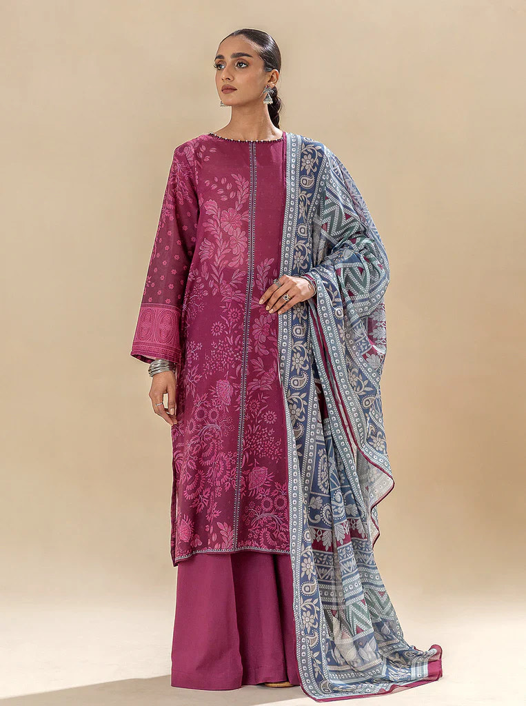 Morbagh | Lawn Collection 24 | WINE WARMTH -  Morbagh Luxury - Original Designer Dress - House of Maryam