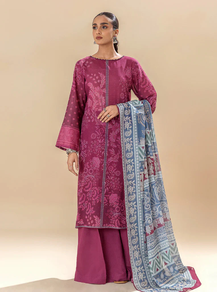 Morbagh | Lawn Collection 24 | WINE WARMTH -  Morbagh Luxury - Original Designer Dress - House of Maryam