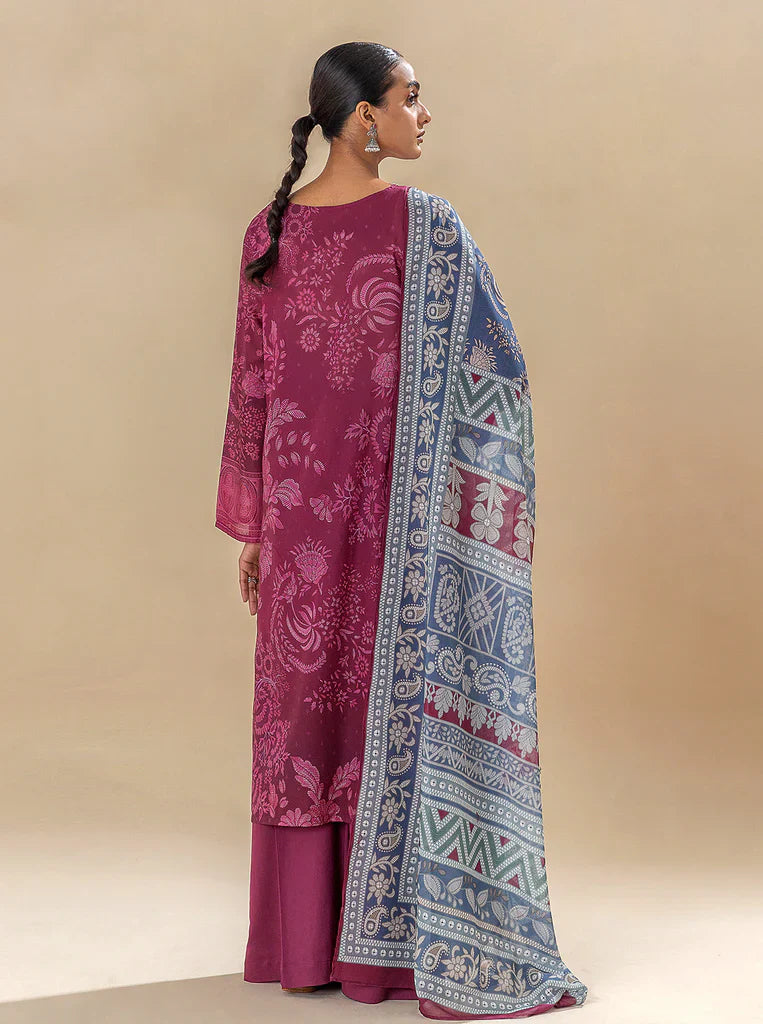 Morbagh | Lawn Collection 24 | WINE WARMTH -  Morbagh Luxury - Original Designer Dress - House of Maryam