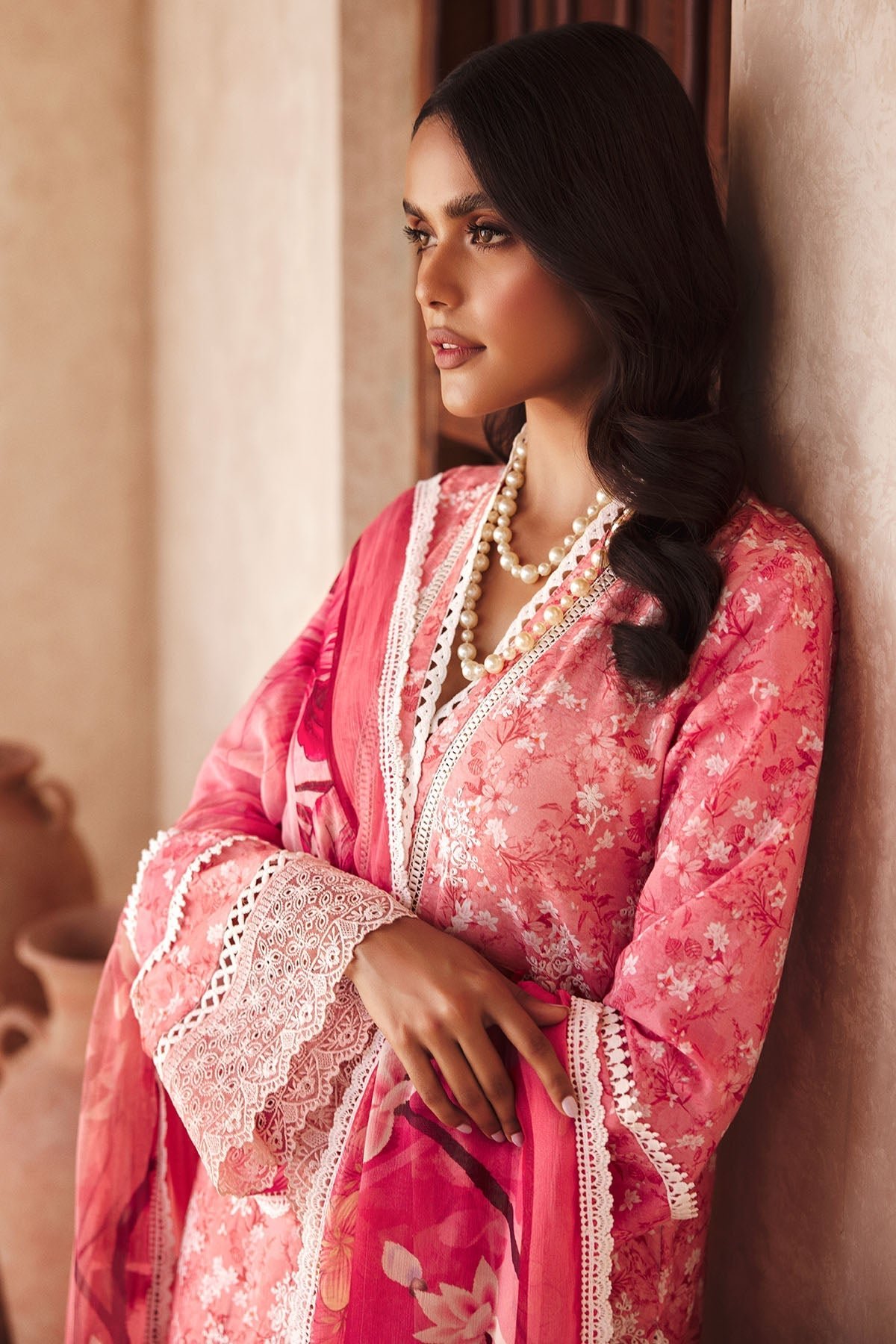 Motifz | Premium Lawn 25 | 3735-MAYA-Brand:Motifz-Type:Ladies Clothes-Coral-Lawn-House of Maryam- Buy in UK, USA