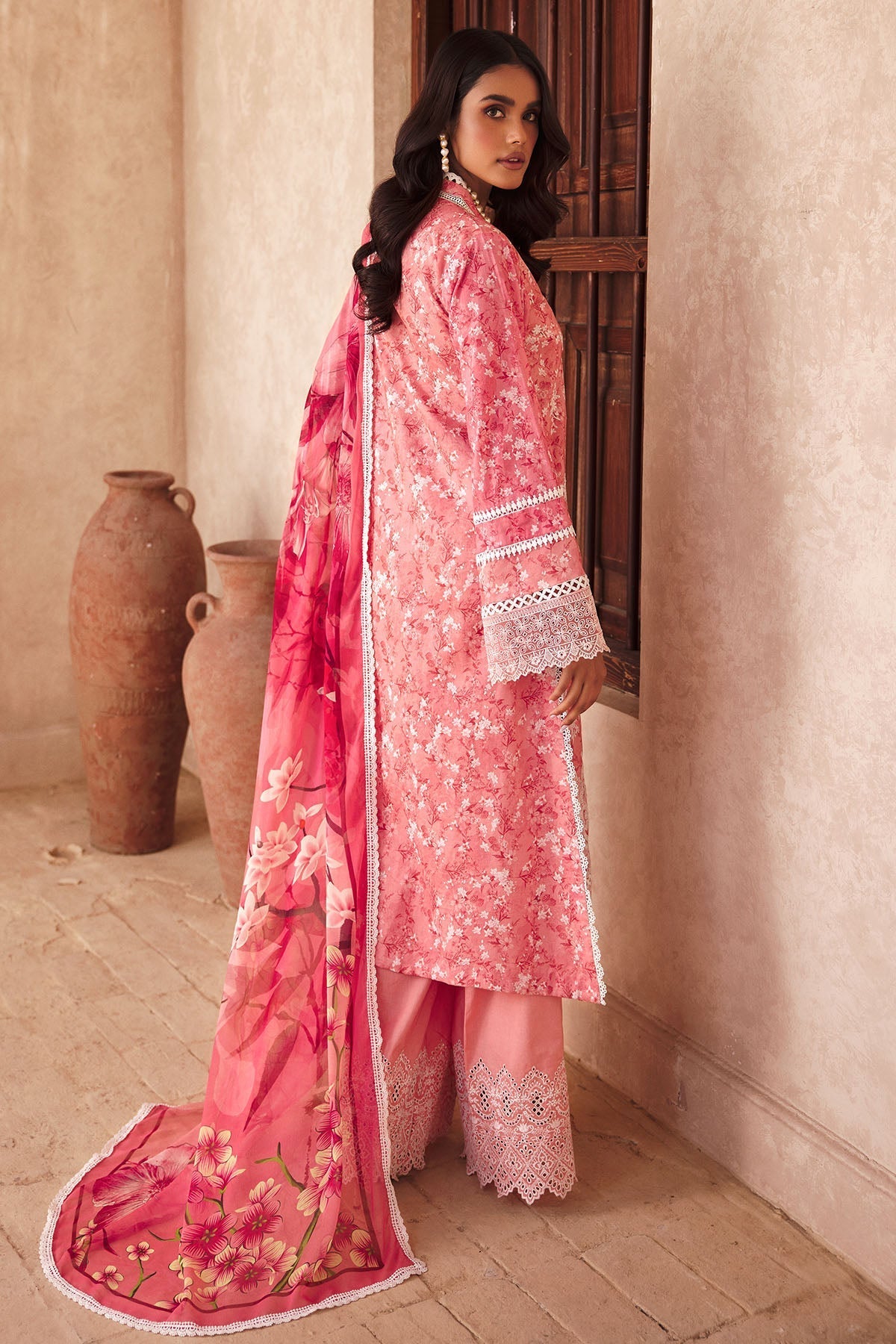 Motifz | Premium Lawn 25 | 3735-MAYA-Brand:Motifz-Type:Ladies Clothes-Coral-Lawn-House of Maryam- Buy in UK, USA