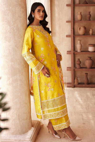 Motifz | Premium Lawn 25 | 3741-ELIE-Brand:Motifz-Type:Ladies Clothes-Yellow-Lawn-House of Maryam- Buy in UK, USA
