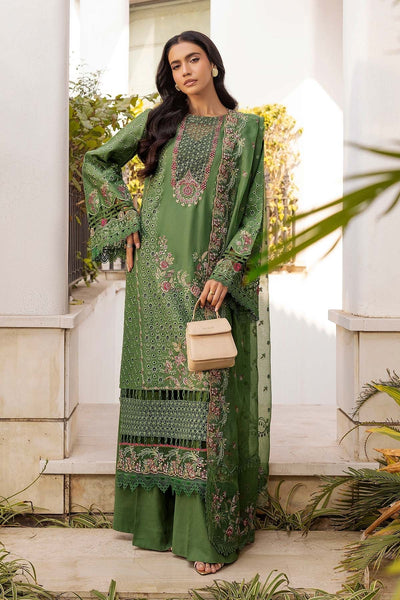 Motifz | Premium Lawn 25 | 5303-DARCY-Brand:Motifz-Type:Ladies Clothes-Olive Green-Lawn-House of Maryam- Buy in UK, USA