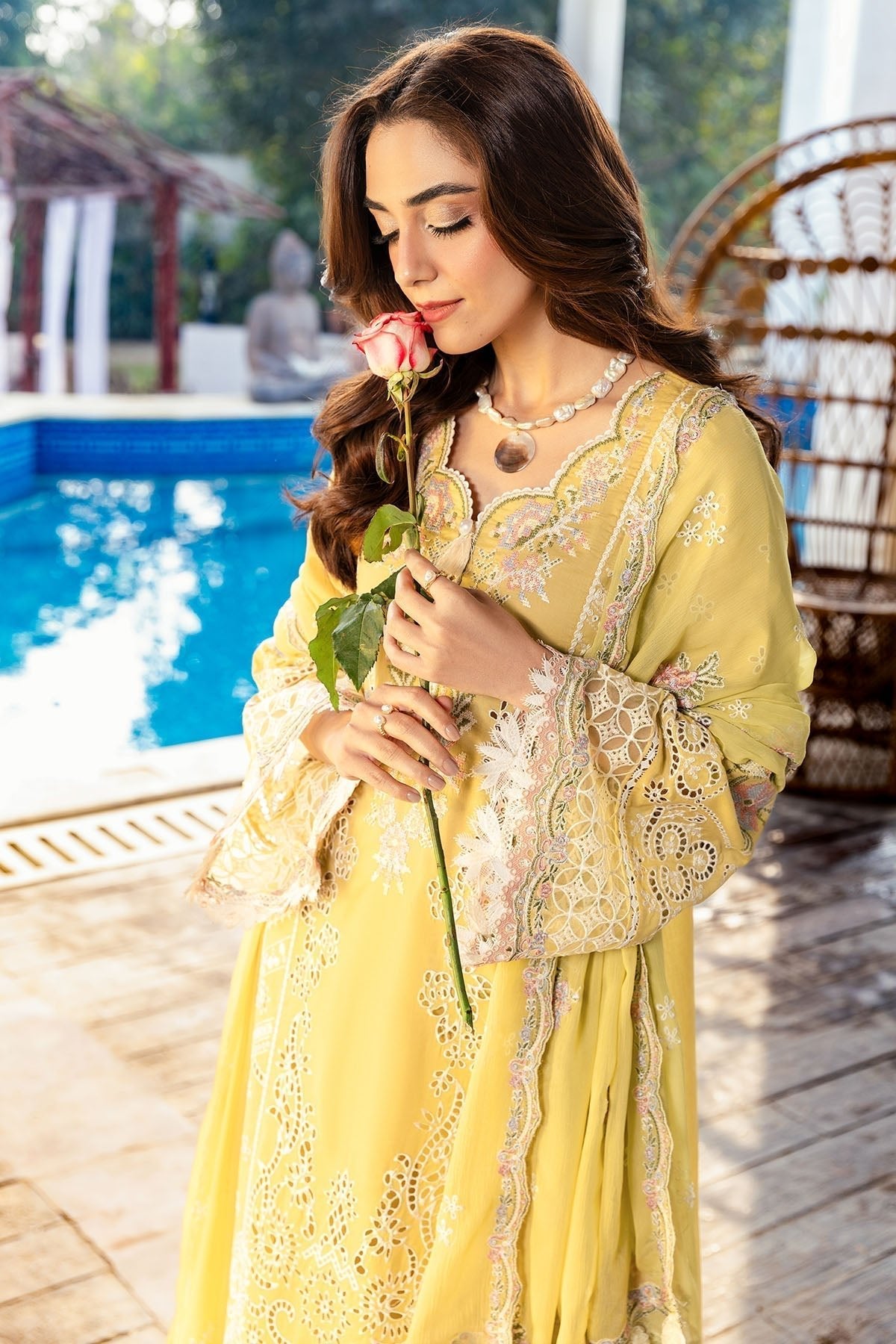 Motifz | Premium Lawn 25 | 5307-NICOLE-Brand:Motifz-Type:Ladies Clothes-Yellow-Lawn-House of Maryam- Buy in UK, USA