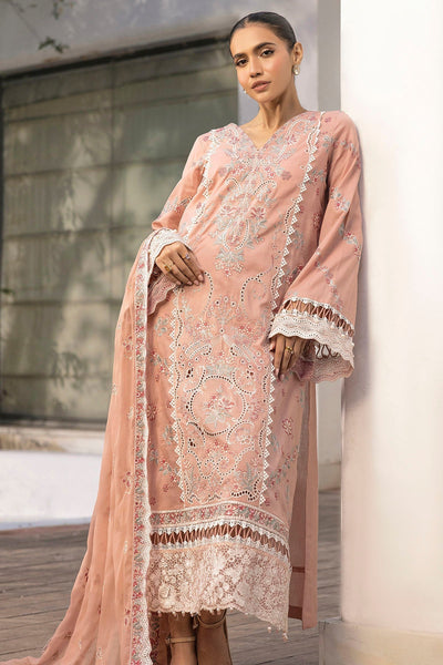Motifz | Premium Lawn 25 | 5309-BRIELLE-Brand:Motifz-Type:Ladies Clothes-Peach Pink-Lawn-House of Maryam- Buy in UK, USA