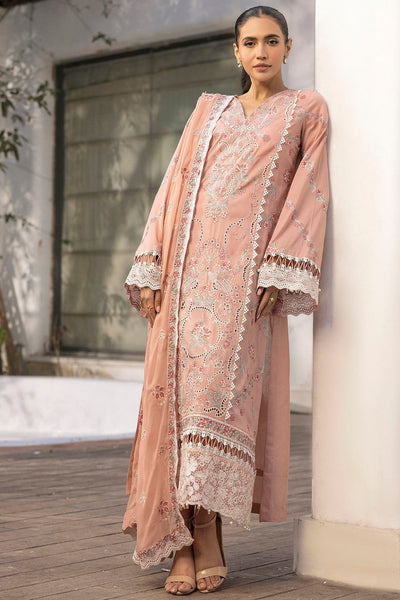 Motifz | Premium Lawn 25 | 5309-BRIELLE-Brand:Motifz-Type:Ladies Clothes-Peach Pink-Lawn-House of Maryam- Buy in UK, USA