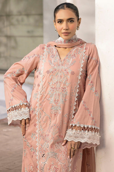 Motifz | Premium Lawn 25 | 5309-BRIELLE-Brand:Motifz-Type:Ladies Clothes-Peach Pink-Lawn-House of Maryam- Buy in UK, USA
