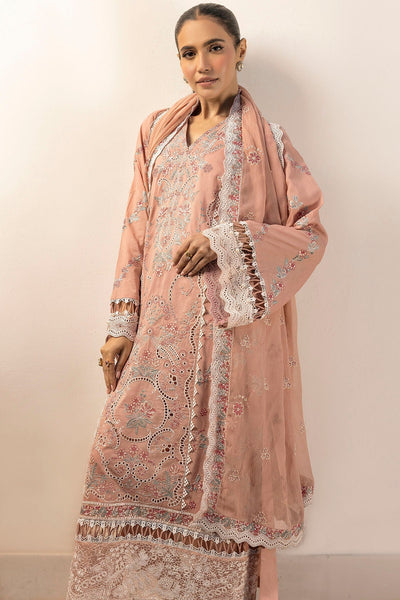 Motifz | Premium Lawn 25 | 5309-BRIELLE-Brand:Motifz-Type:Ladies Clothes-Peach Pink-Lawn-House of Maryam- Buy in UK, USA