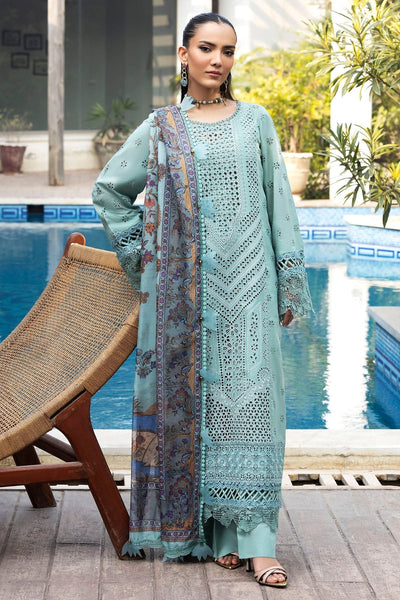 Motifz | Premium Lawn 25 | 5328-ISABEAU-Brand:Motifz-Type:Ladies Clothes-Ice Blue-Lawn-House of Maryam- Buy in UK, USA