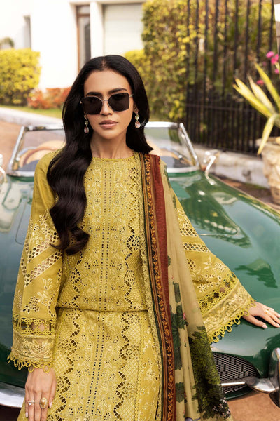 Motifz | Premium Lawn 25 | 5329-LISETTE-Brand:Motifz-Type:Ladies Clothes-Lime Yellow-Lawn-House of Maryam- Buy in UK, USA
