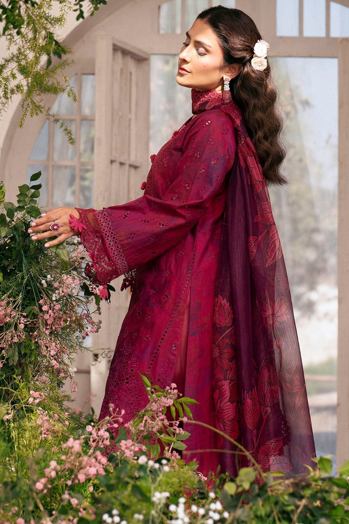 Motifz | Premium Lawn 25 | 5426-VALERIE-Brand:Motifz-Type:Ladies Clothes-Berry-Lawn-House of Maryam- Buy in UK, USA