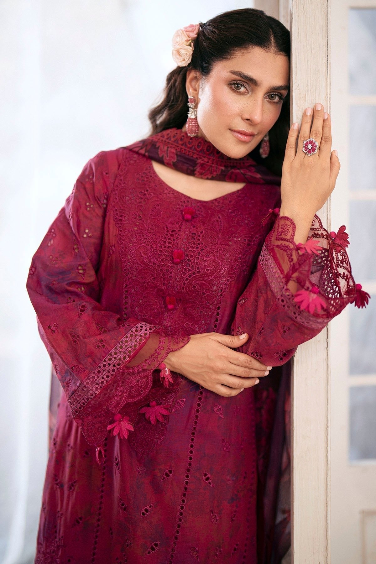 Motifz | Premium Lawn 25 | 5426-VALERIE-Brand:Motifz-Type:Ladies Clothes-Berry-Lawn-House of Maryam- Buy in UK, USA