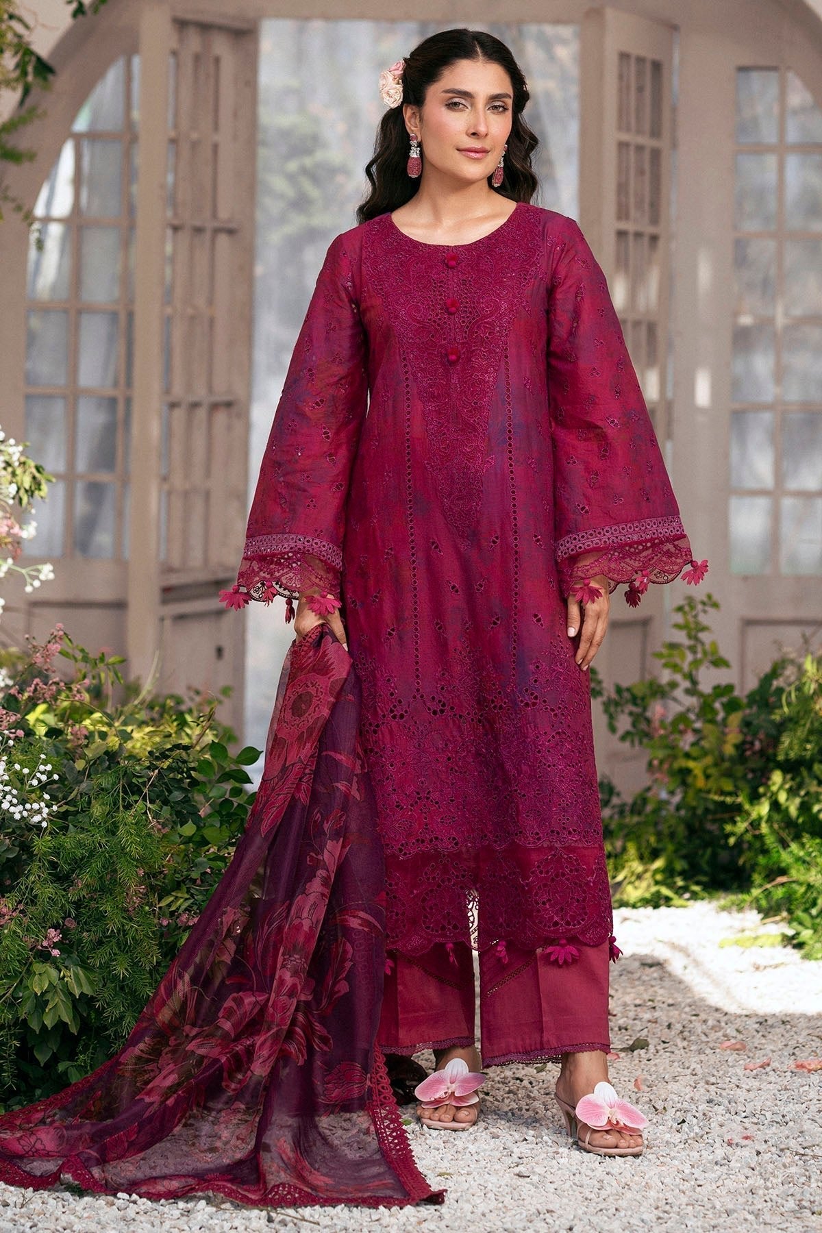 Motifz | Premium Lawn 25 | 5426-VALERIE-Brand:Motifz-Type:Ladies Clothes-Berry-Lawn-House of Maryam- Buy in UK, USA