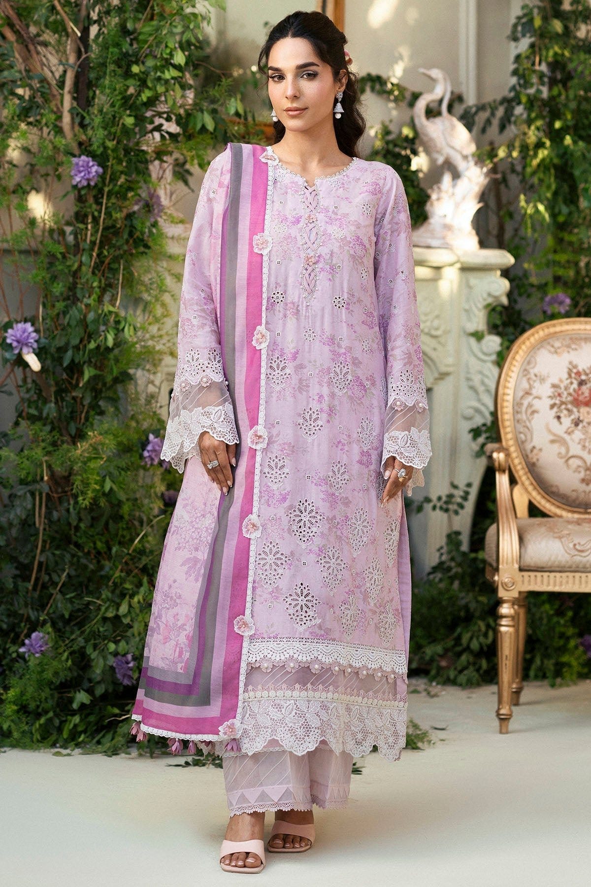 Motifz | Premium Lawn 25 | 5428-ASTER-Brand:Motifz-Type:Ladies Clothes-Lilac-Lawn-House of Maryam- Buy in UK, USA