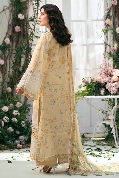 Motifz | Premium Lawn 25 | 5429-ORCHID-Brand:Motifz-Type:Ladies Clothes-Pale Yellow-Lawn-House of Maryam- Buy in UK, USA