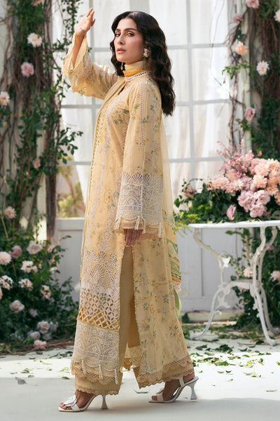 Motifz | Premium Lawn 25 | 5429-ORCHID-Brand:Motifz-Type:Ladies Clothes-Pale Yellow-Lawn-House of Maryam- Buy in UK, USA