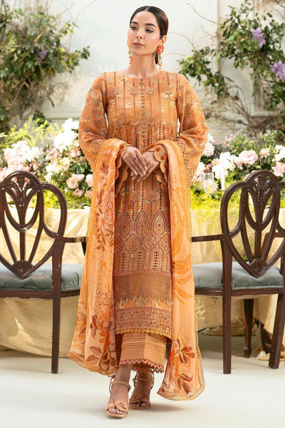Motifz | Premium Lawn 25 | 5431-BLUEBEELL-Brand:Motifz-Type:Ladies Clothes-Orange-Lawn-House of Maryam- Buy in UK, USA