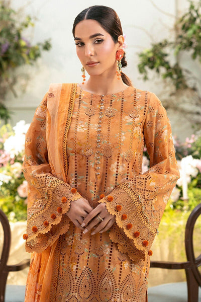Motifz | Premium Lawn 25 | 5431-BLUEBEELL-Brand:Motifz-Type:Ladies Clothes-Orange-Lawn-House of Maryam- Buy in UK, USA