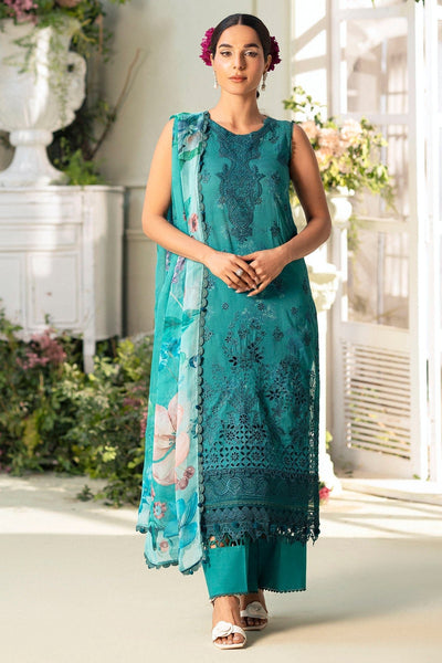 Motifz | Premium Lawn 25 | 5432-MARIGOLD-Brand:Motifz-Type:Ladies Clothes-Teal-Lawn-House of Maryam- Buy in UK, USA