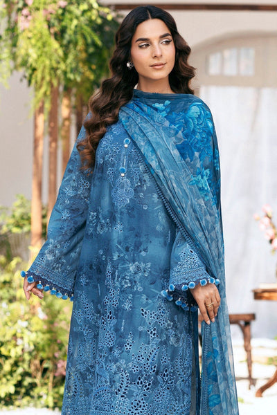 Motifz | Premium Lawn 25 | 5434-LILLY-Brand:Motifz-Type:Ladies Clothes-Blue-Lawn-House of Maryam- Buy in UK, USA