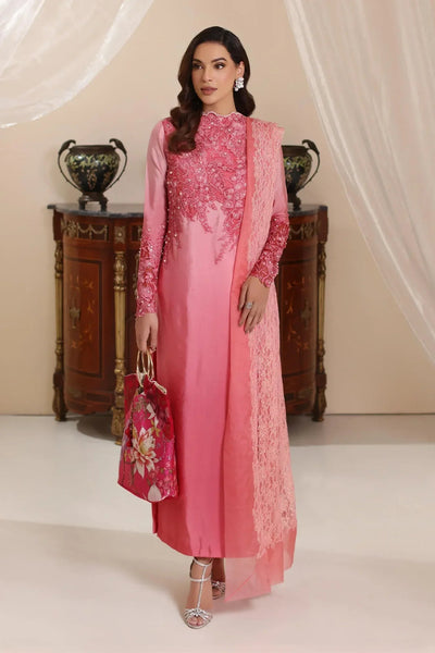 Musferah Saad | Amor A La Vida | Sunset Blush-Brand:Musferah Saad-Type:Ladies Clothes-Ash Pink-Tissue Silk-House of Maryam- Buy in UK, USA
