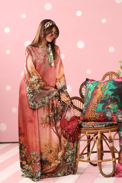 Musferah Saad | Resort Collection | Rosewood Safari-Brand:Musferah Saad-Type:Ladies Clothes-Dusty Rose-Printed Silk-House of Maryam- Buy in UK, USA