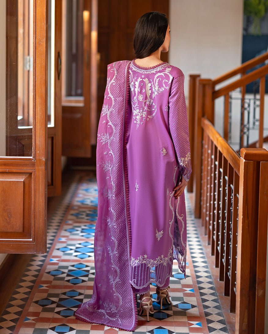 Mushq | Astoria Lawn 26 | Arielle-Brand:Mushq-Type:Ladies Clothes-Pinkish Purple-Lawn-House of Maryam- Buy in UK, USA