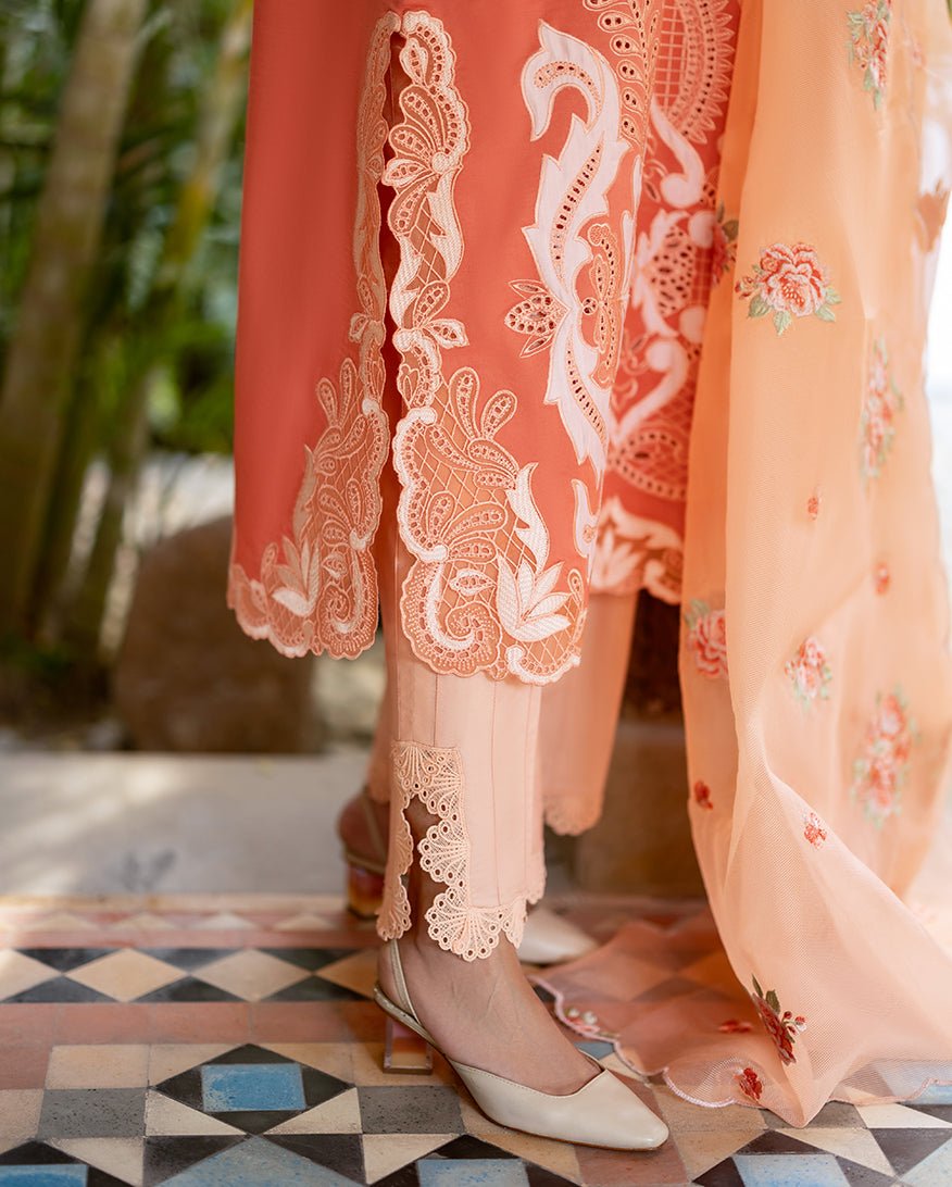 Mushq | Astoria Lawn 26 |Avienne-Brand:Mushq-Type:Ladies Clothes-Dark Peach-Lawn-House of Maryam- Buy in UK, USA