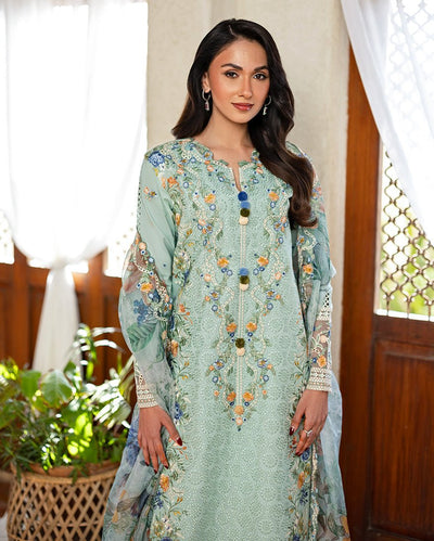 Mushq | Astoria Lawn 26 | Elif-Brand:Mushq-Type:Ladies Clothes-Ice Blue-Lawn-House of Maryam- Buy in UK, USA